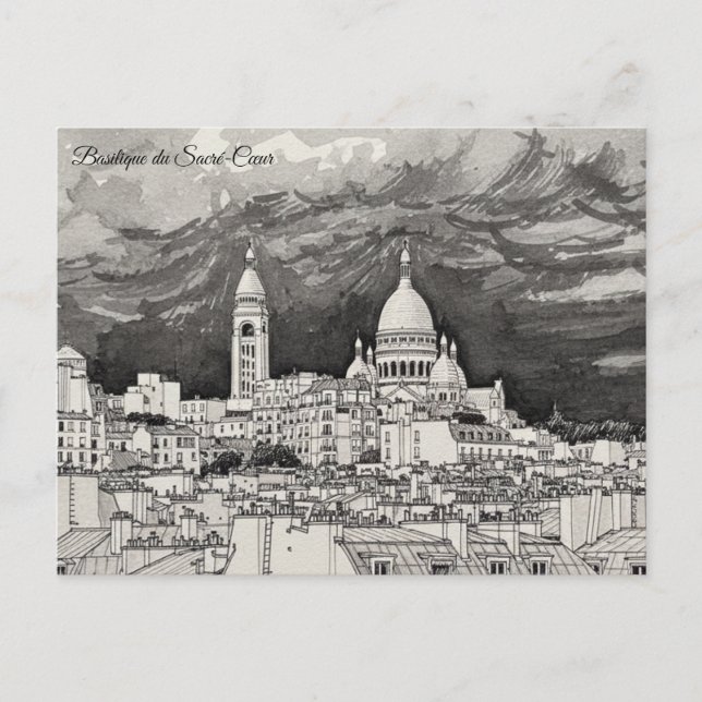 Basilikan Sacré-Cœur Vykort (Framsida)