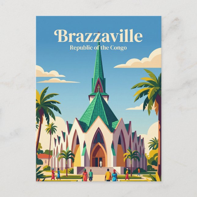 Basilikan St. Anne Republiken Kongo Vykort (Framsida)