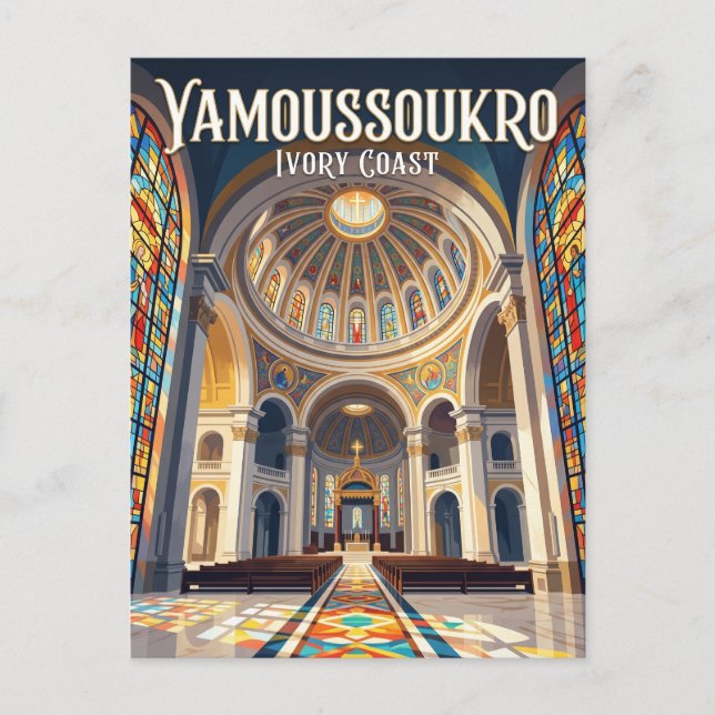 Basilikan Vår Fru av Fred Elfenbenskusten Vykort (Framsida)
