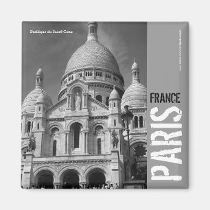 Basilique du Sacré-Cœur Paris frankriken kvadrer Magnet