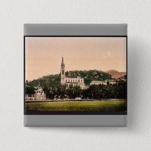 Basilique från Laprärien, Lourdes, Pyrenees, Fra Knapp
