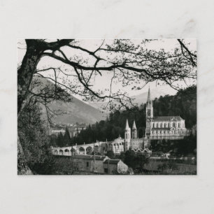 Basilique, Lourdes, Frankrike-Vintage Vykort