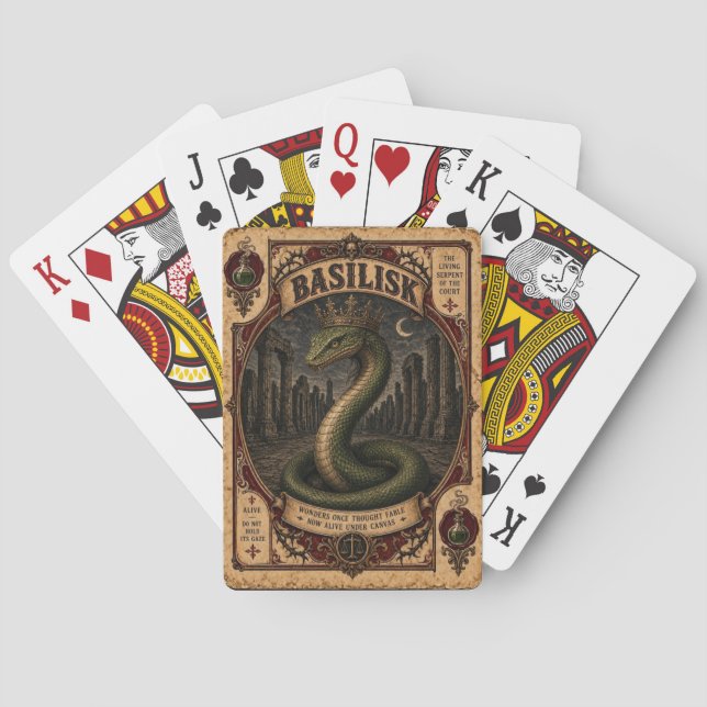Basilisk, Vintage Circus Monsters Casinokort (Baksidan)