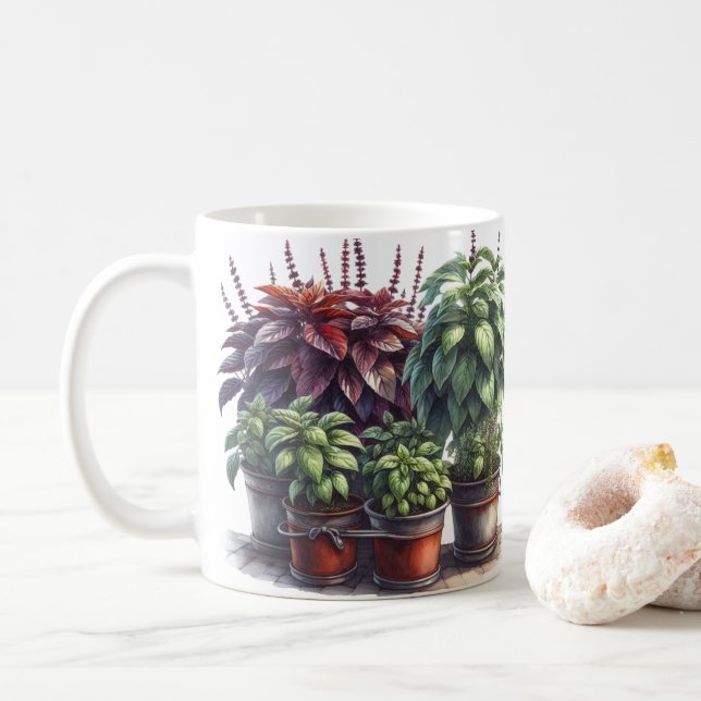 Basilörtträdgård Köksört Kaffemugg (Med munk)