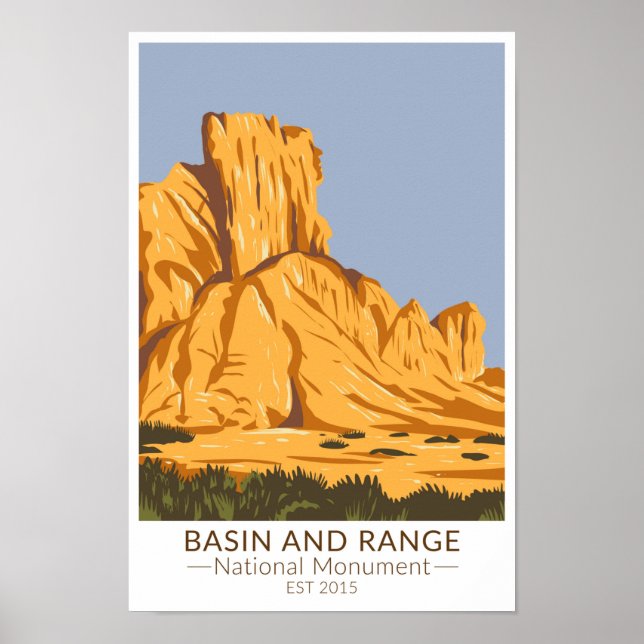 Basin and Range National Monument Nevada Vintage  Poster (Framsidan)