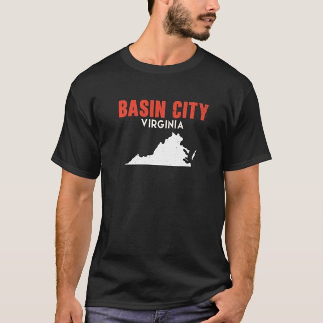 Basin City Washington USA State America Travel var T Shirt (Framsida)