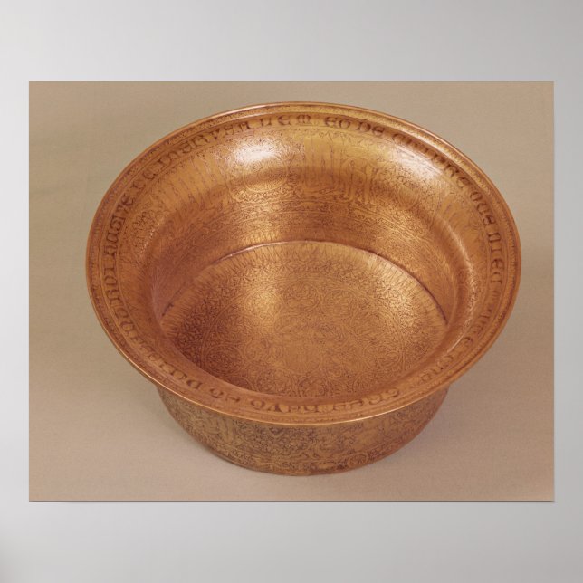 Basin dekorerad med geometriskt mönster poster (Framsidan)