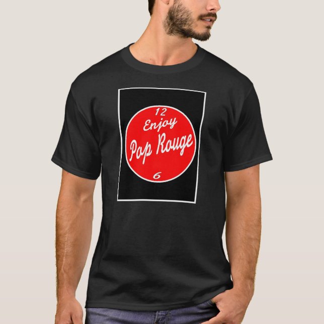 Basin St Soda Co njoy Pop Rouge T Shirt (Framsida)