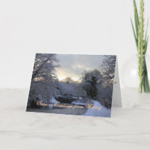 Basingstoke kanal i vintersnöjulkort