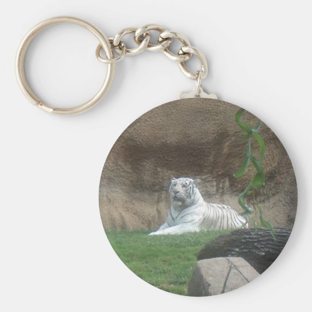 Bask White Tiger Nyckelring (Framsidan)