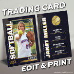 Baskakkort i Guld med fotboll<br><div class="desc">Anpassningsbar Black Guld Softball Trading Card<<>> Det här är perfektens gåva för att fira framgångarna med en fotbollsspelare, ett kort för insamling av personliger för en passionerad softball fläkt eller för att ge dessa kort till varje spelare och tränare för att alltid omhuldas som ett minne. Denna unika utformning av...</div>