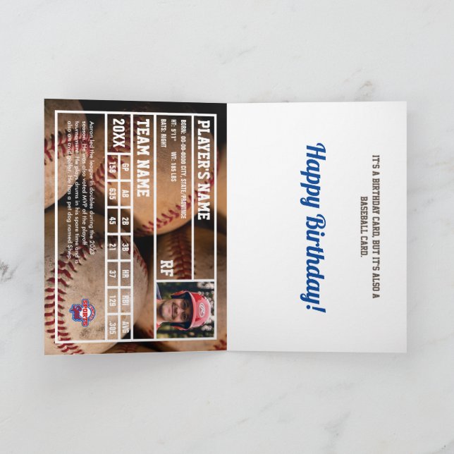 Baskakortet födelsedagskort med anpassade stativ kort (Inuti)