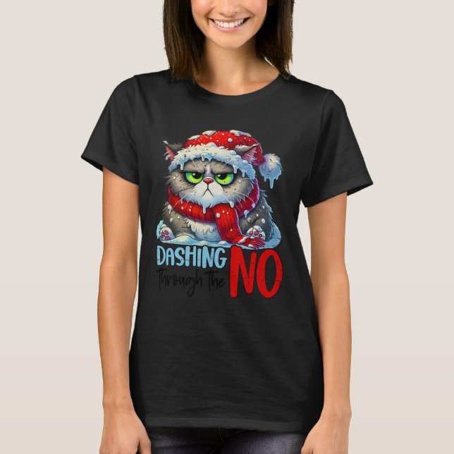 Baskande genom den fruktlösa Sarcastic-julen C T Shirt (Framsida)