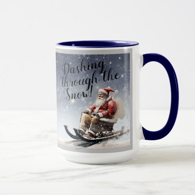 "Baskar genom Snö!" Kaffe/Tea Mugg (Höger)