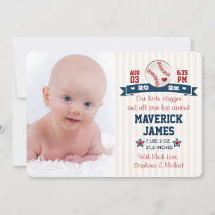 Baskeball Baby Birth-meddelande med foton Meddelande