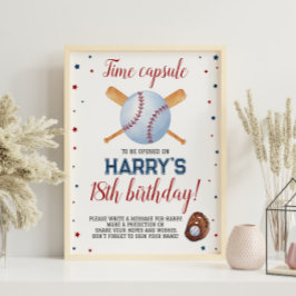 Baskeball Birthday Time Kapseltecken Poster