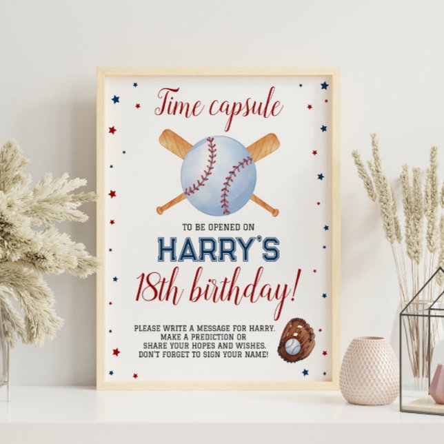 Baskeball Birthday Time Kapseltecken Poster (Skapare uppladdad)