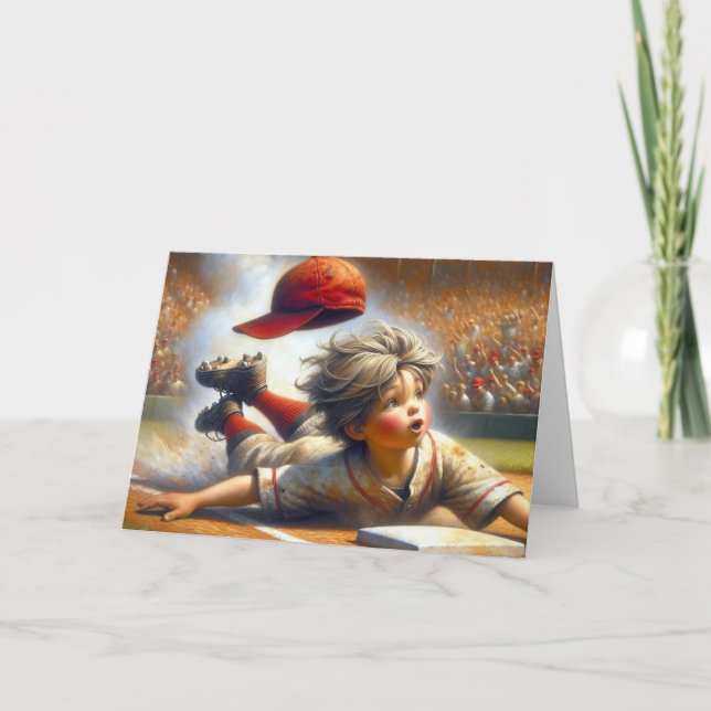 Baskeball Boy som glider in på hemmaplan Kort (Framsida)