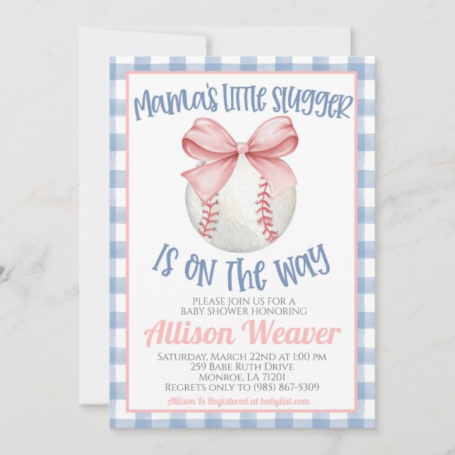 Baskeball Coquette Baby Shower-inbjudan Inbjudningar (Framsida)