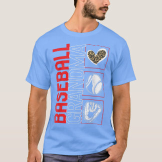 Baskeball Grandma Game Day Leopard Heart Sport Pla T Shirt