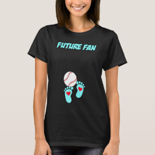 Baskeball Heart Gravid Cute moderskap Future Fläkt T Shirt
