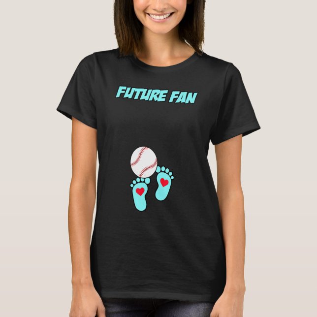 Baskeball Heart Gravid Cute moderskap Future Fläkt T Shirt (Framsida)
