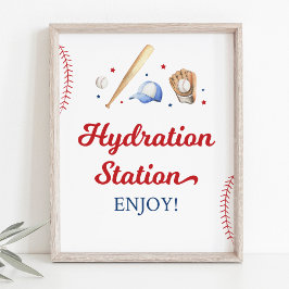 Baskeball Rookie Hydration Station Birthday-tecken Poster
