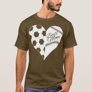 Baskeball Softball Heart 1 boll T Shirt