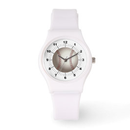 Baskeball Sporty White Silicon: Kvinnor - Baskebol Armbandsur