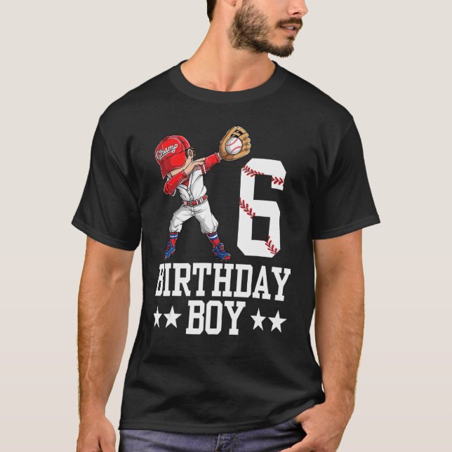 Baskebolldabben i 6e, 6 år gammal Baseb T Shirt (Framsida)