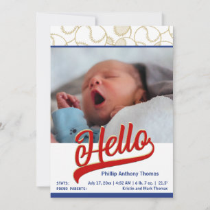 Baskebollens födelsedag Baby med foto Meddelande