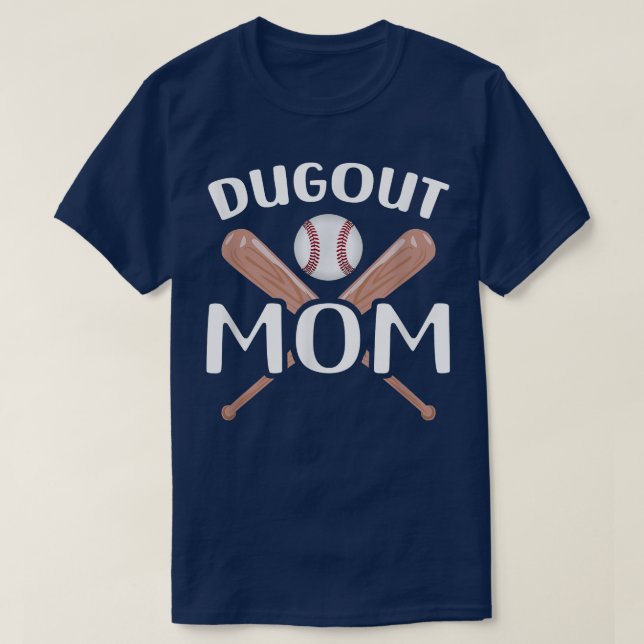 Baskebollens Mamma-Coola Baseball Mamma T Shirt (Design framsida)