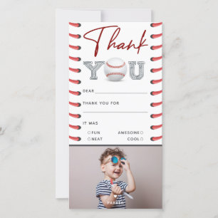 Baskebollfoto från födelsedagen tack kort