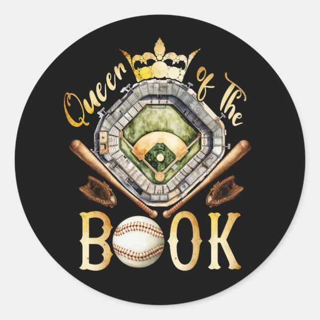 Baskebollteamets skottboksdrottning B Runt Klistermärke (Framsida)