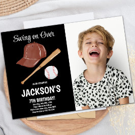 Baskebullers födelsedagsinbjudan med svart inbjudningar