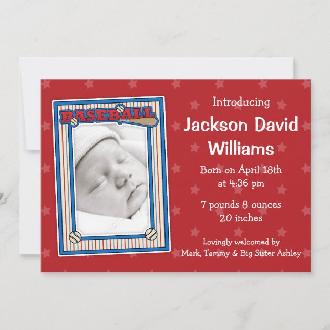 Baskens foto-födelsemeddelande meddelande (Framsida)