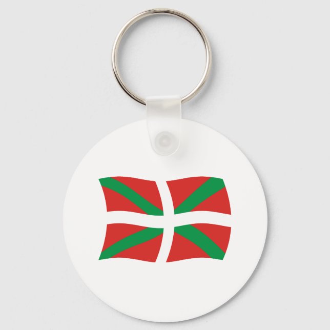 Baskerfolkets Flagga Nyckelring (Framsida)