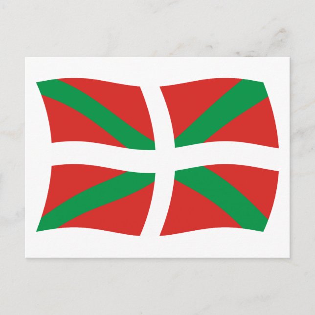 Baskerfolkets flagga vykort (Framsida)