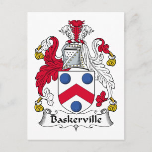 Baskerville Family Crest Vykort