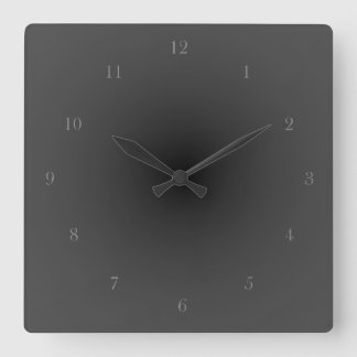 Baskerville Old Face Minimalist Rökig svart chill Fyrkantig Klocka