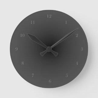 Baskerville Old Face Minimalist Rökig svart chill Rund Klocka