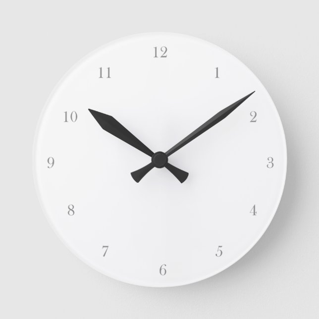 Baskerville Old Face Minimalistisk Klassisk Enkel Rund Klocka (Framsida)