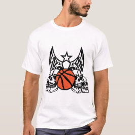 basket aile wings tete mort skull basketball 1706 t shirt