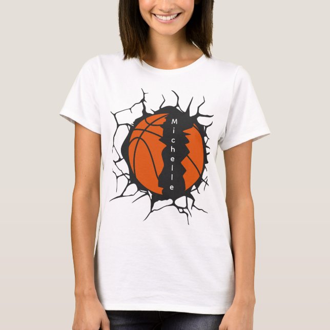 Basket (Anpassningsbar) T Shirt (Framsida)
