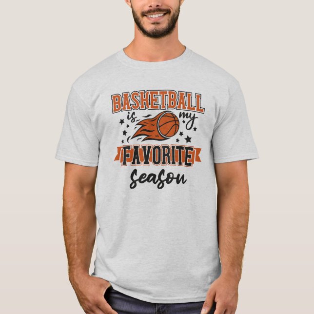 Basket är min favorit säsong t shirt (Framsida)