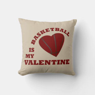 basket är min valentin med rött hjärta kudde