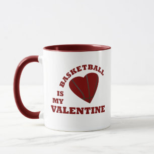basket är min valentin med rött hjärta mugg