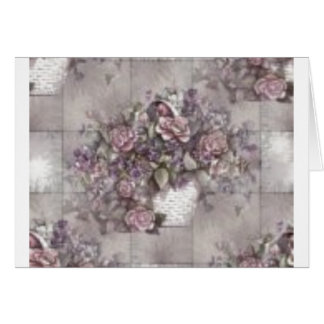 basket av blommor hälsningskort