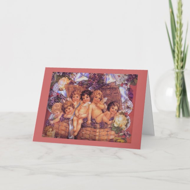 Basket av Cherubsvalentinen Helgkort (Framsida)
