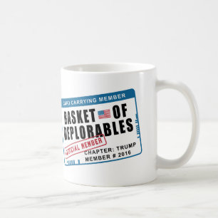 Basket av den bärande medlemmen för Deplorables Kaffemugg